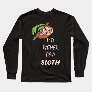 Funny Cute Sloth Long Sleeve T-Shirt